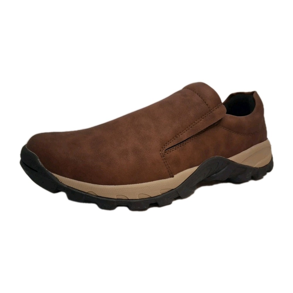 Whitin Men Shoes Brown  46/ 13M Leather Comfort Moc Slip On Hiking Trail Loafers